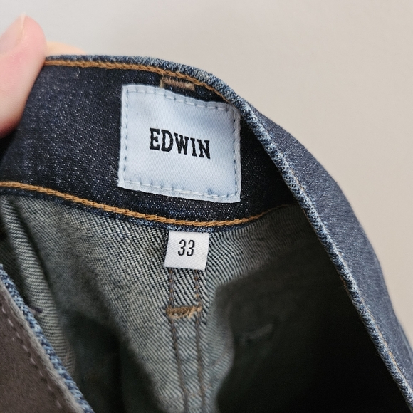Edwin Jeans Jace Straight Cooper Blue Denim Casual Neutral Classic Medium - Picture 9 of 14